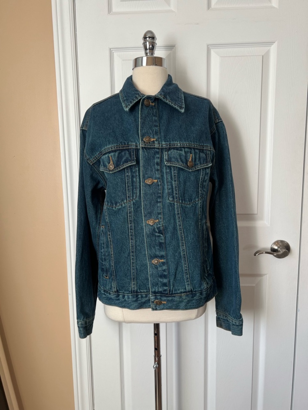 Vintage dark wash denim jacket